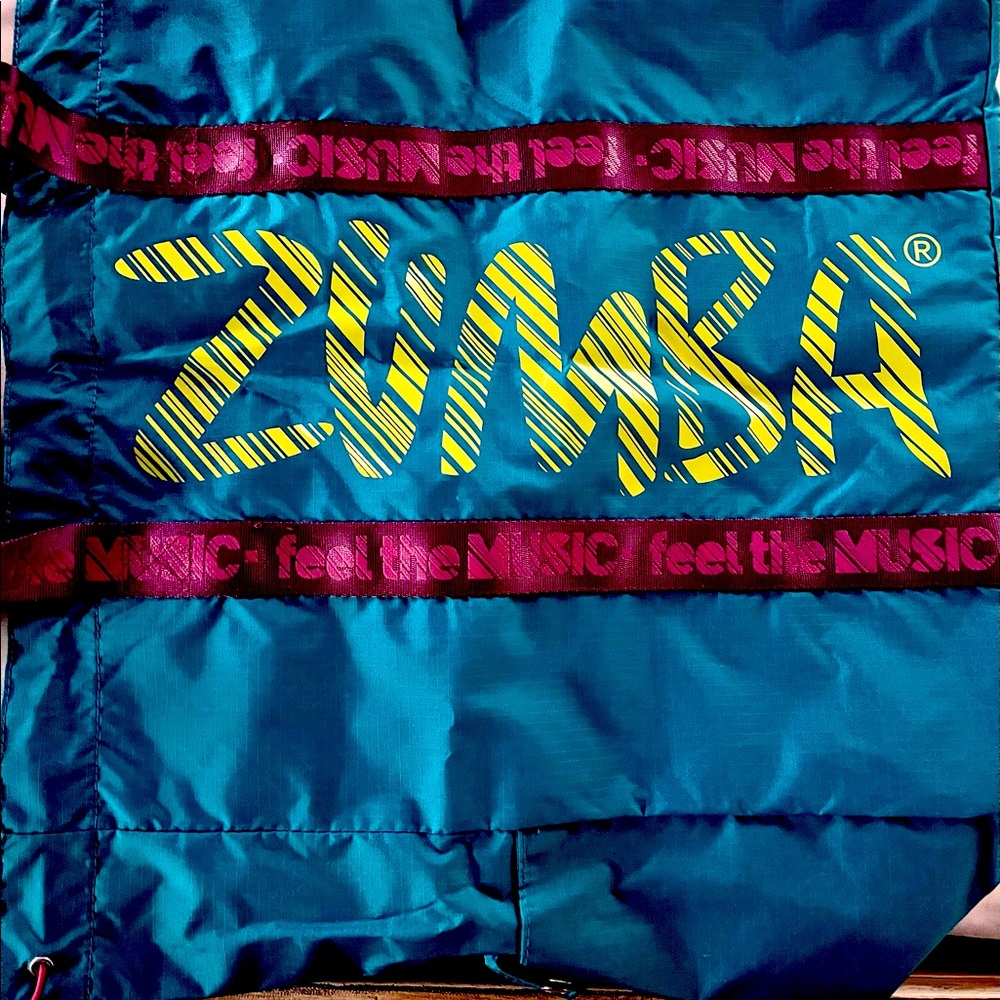 ZUMBA Gym / Grocery / Swim / baby bag plus aluminum water bottle.